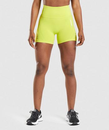 Szorty Damskie Gymshark Energy Seamless Żółte | PL 2456QMA